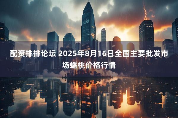 配资排排论坛 2025年8月16日全国主要批发市场蟠桃价格行情
