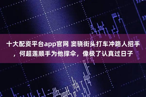 十大配资平台app官网 窦骁街头打车冲路人招手，何超莲顺手为他撑伞，像极了认真过日子